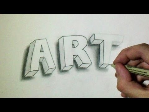 Dessiner des Lettres en 3D (Flottantes)