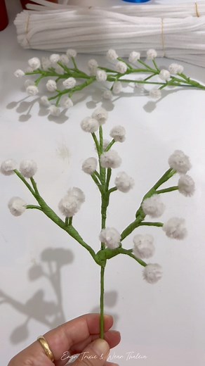 141K views · 1.4K reactions | Baby’s Breath(Gypsophila) Tutorial using Fuzzy Wire/Pipe Cleaner/Chenille Stem. #fyp #foryou #fypage #twistwire #fuzzywire #gypsophila #babysbreath #Babybreathflowers #flowerfiller #DIY #craft #crafters #tutorial #tutorials #DIY #craft #crafts #crafter #fuzzywirepuffflower #pipecleanercrafts #fuzzywireflower #fuzzywirebouquet #fuzzywire #chenillestems #craftersgonnacraft #craftersofinstagram #craftersoffacebook | Wear Thaleia | Facebook