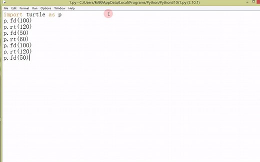解析用python画平行四边形的代码