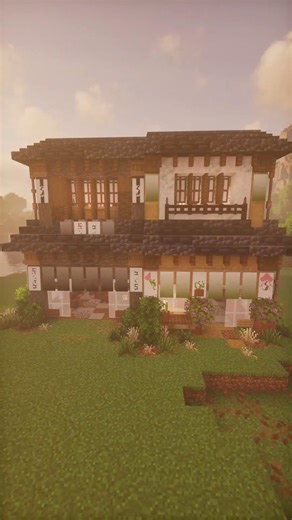 the two Japanese inspired builds together #minecraft #minecraftbuilding #minecraftshorts #japanese