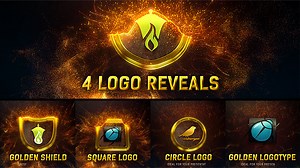 Magic Gold Particles Logo Reveal