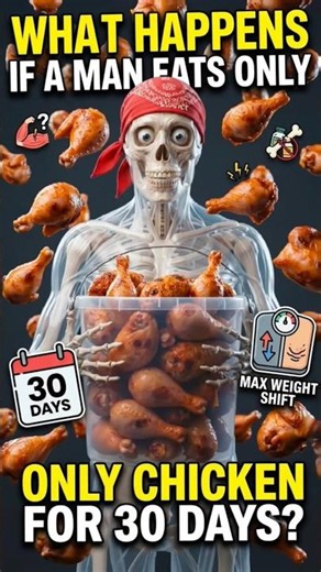 What Happens if You Eat Only Chicken for a Month? 🤔💪 #GymDiet