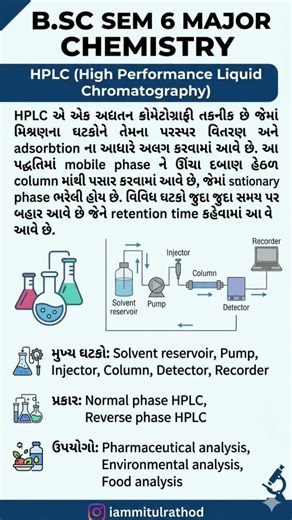 HPLC Explained in Gujarati 🔬 | B.SC Sem 6 Chemistry | Chromatography Easy Trick
