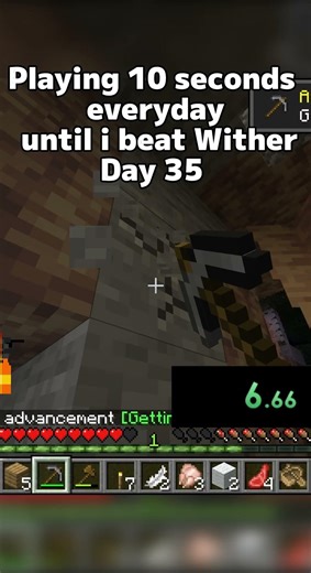 Playing 10 seconds everyday until i beat Wither Day 35 #minecraft