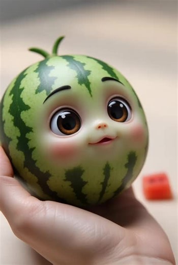 Baby Watermelon Eating Experience