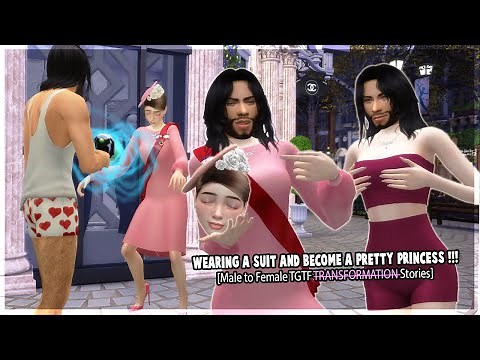 He's Completely Becoming a Pretty Princess 👰 | Transformation Into Girl Stories (Sims 4)