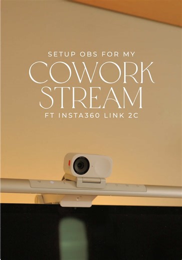 If you’re looking for a good quality and easy to use webcam for streaming, you have to check out @insta360 official’s Link 2C! 🤭 The Link 2C looks sleek on your desk, has an easy access privacy switch and the auto focus on this webcam is amazing! 🫣 Check it out, I have it 🔗 in my bio! ❤️ #insta360 #insta360link2c #webcam #desksetup #deskaccessories