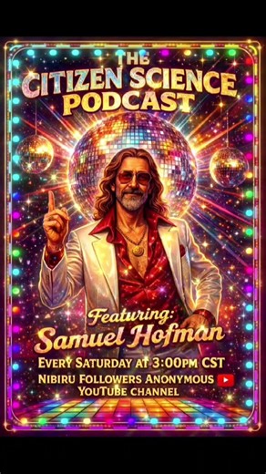 New LIVE show - TODAY @ 3:00pm CST - "The Citizen Science Podcast" - Featuring: SAMUEL HOFMAN 😎🛸🌟🧲⚡