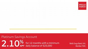 Start saving more with a 2.10% APY when you make new money deposits of at least $25,000. | Wells Fargo