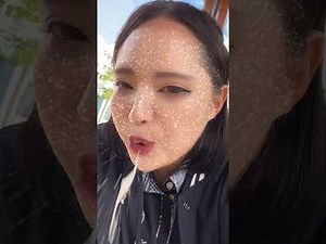 Korean girl smoking spitting and hocking 43