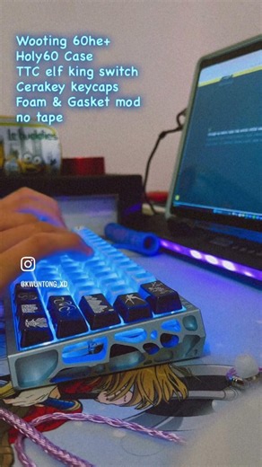 Wooting 60he and Holy60 build #ceramic #magneticswitch #wooting #kbdfans