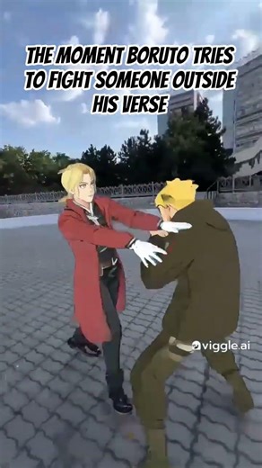 The moment Boruto tries to fight someone outside his verse#boruto #meme #slander #fullmetalalchemist