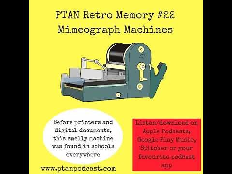 Remember the Mimeograph/Ditto Machine? Remember that smell??