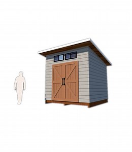 10x10 Modern Lean to Shed Plans - Etsy Canada