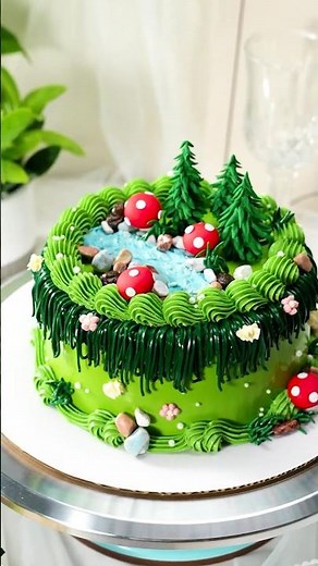 Nature's Wonderland!Craft Your Magical Woodland Cake! #tutorial #recipe