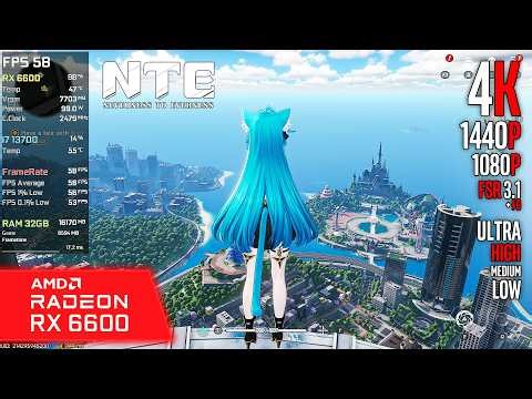 RX 6600 | NTE: Neverness to Everness - 4K, 1440p, 1080p, FSR 3.1 + FG - Ultra, High, Medium, Low