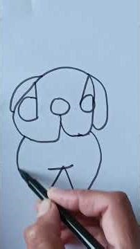 how to draw beautiful and easy dog 🐶🐕with word dog