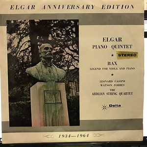Elgar / Bax - Aeolian String Quartet, Leonard Cassini, Watson Forbes - Piano Quintet / Legend For Viola And Piano