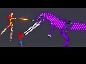 Avengers vs Alien Creatures in People Playground