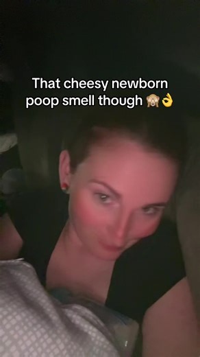 And tell me how I just changed him 5 minutes ago and the second I zip up his swaddle he blows up his clean diaper again 🤣 that breastmilk newborn poop smell is top tier 😂😂😂