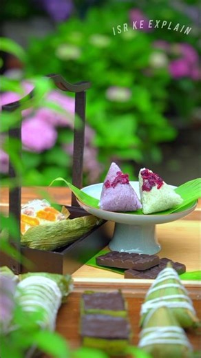 फूलों से बने रंगीन चावल के केक 🌸🍚