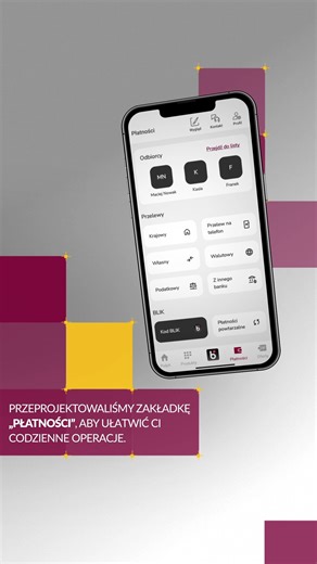 BLIK, Autostrady, zlecenia stałe i wiele więcej. Teraz w odświeżonej zakładce wszystkie płatności masz w zasięgu wzroku.👀 Postaw na Alior Mobile i bankuj dokładnie tak, jak chcesz.🎯 Więcej o aktualizacji znajdziesz na 👉https://www.aliorbank.pl/ | Alior Bank SA