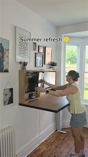 A summer refresh with a pretty desk! #shorts