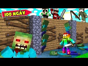 MINI GAME: 100 DAY SURVIVAL CHALLENGE ** NOOB TEAM BUILD A BASE TO FIGHT MONSTERS #1