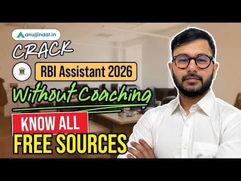 RBI Assistant 2026 Free Study Material | Books, PDFs & Online Resources | Anuj Jindal