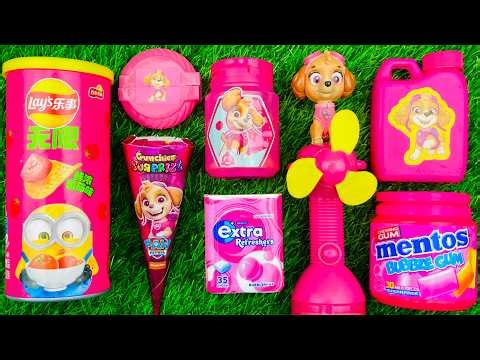 Satisfying ASMR Candy Unwrapping Paw Patrol Mentos Hubba Bubba Chupa Chups No Talking