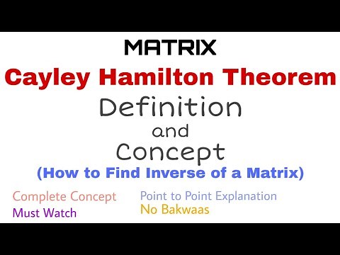 43. Cayley Hamilton Theorem | Complete Concept | Must Watch