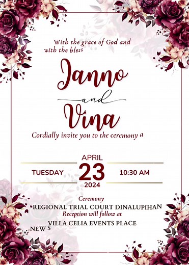 Red/Maroon Motif For Digital Wedding Invitation #pktiktokofficial #pktiktok #pkdigitalinvitation #pkdigitalarts #digitweddinginvitations #pkdigitalarts #digitalinvitation