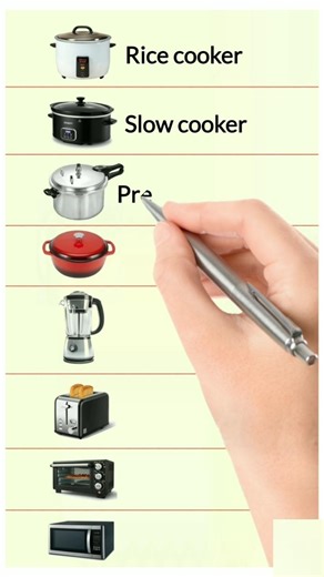Cooker Types || Rice cooler, Slow cooker, Pressure cooker Ep_140 #esl #Tools #Equipment #Esl #Fyp