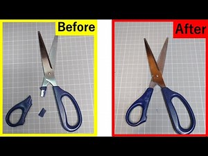 [Repairing scissors] A beautiful way to restore the handles of broken scissors.