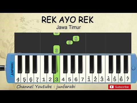 not pianika rek ayo rek - lagu daerah nusantara tradisional indonesia - belajar pianika not angka
