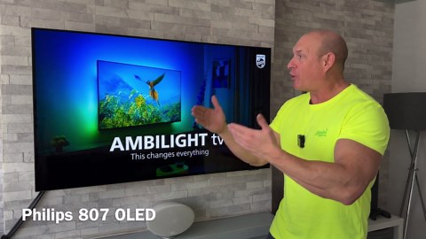 Philips OLED Ambilight lighting daytime test. BRIGHT enough???