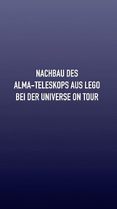 Habt ihr auch unseren Lego-Nachbau des Atacama Large Millimeter/Submillimeter Arrays (ALMA) auf der Universe on Tour in Bonn entdeckt? #UniverseOnTour #Teleskop #Lego #AtacamaWüste #Experiment #wissenschaftsjahr2023 | Wissenschaftsjahr
