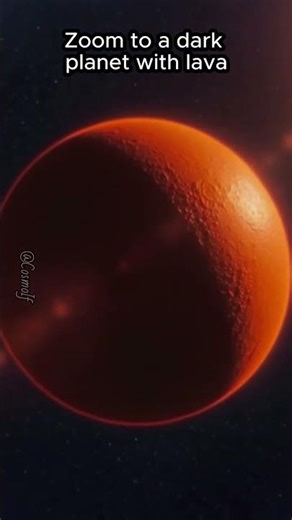 Zoom to a dark planet with lava🪐 #universe #scifi #space #sciecne #astronomy