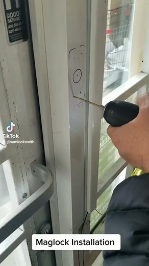 Maglock installation