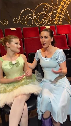 Tink and Wendy backstage at the PETER PAN BALLET #theatre #peterpanballet #peterpan #tinkerbell
