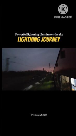 train journey❌thunderstorm lighting ✅ #train #railtrack #shortvideo #railway #lighting #trainjourney