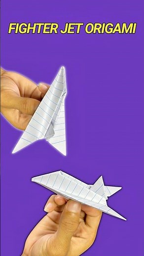 How to Make a Paper Jet Fighter ✈️ (Easy Origami Tutorial) #paperjet #paperplane