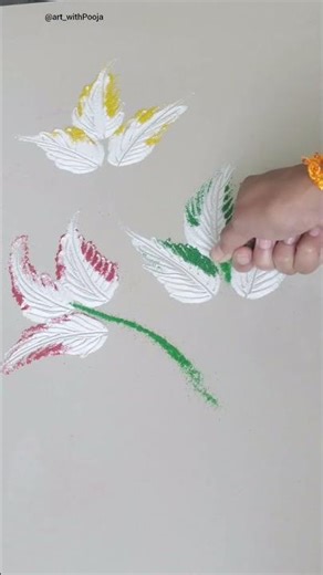 New Floral Rangoli 2025 | Easy Step-by-Step Rangoli with Colors 🌿