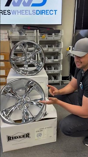 Ridler Wheels style 695 in the staggered sizes 18x8 and 20x10 bolt pattern 5x4.5 chrome finish