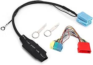 Yctze Bluetooth 5.0 Audio Adapter Radio Connector, Car Stereo Audio AUX Adapter Cable ABS Fits for Audi A2 A3 8L 8P TT（20pin/）