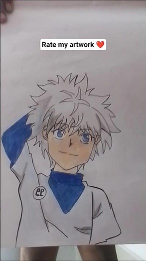 Killua Drawing | How to Draw Killua Zoldyck Step by Step | Hunter x Hunter Fan Art ✍️🔥 #anime #short