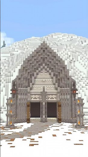Dwarven City Entrance | A Minecraft Timelapse | Building Brazenthrone #shorts