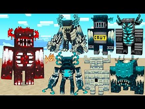 The Blood Warden Vs New Wardens PLUS+ Mobs / Minecraft Mob Battle