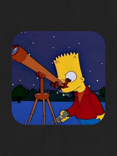 Bart accidentally discovered a comet while playing with a telescope.#fyp #fypシ #thesimpsons #cartoon #usa