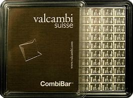100-gram Valcambi Suisse Silver CombiBar